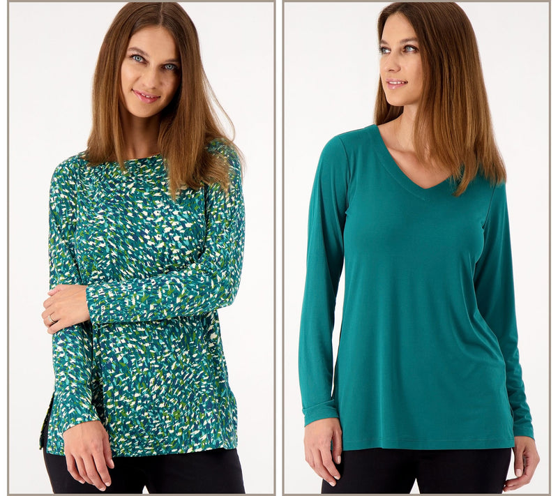 Susan Graver Modern Essentials Regular Liquid Knit Tunic Set — View 11