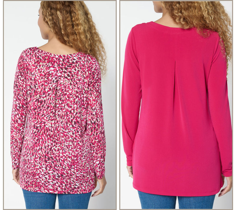 Susan Graver Modern Essentials Petite Liquid Knit Tunic Set — View 18