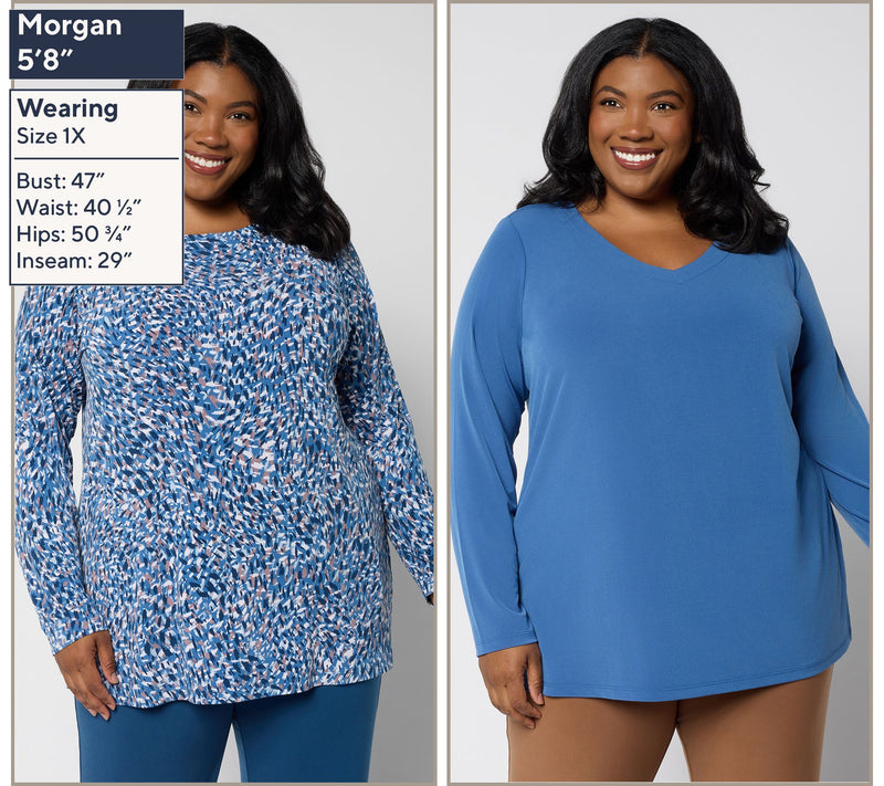 Susan Graver Modern Essentials Petite Liquid Knit Tunic Set — View 16