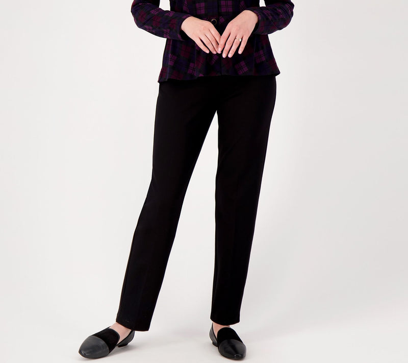 Susan Graver Everyday Reg Supreme Knit Slim Leg Pull On Pants — View 12