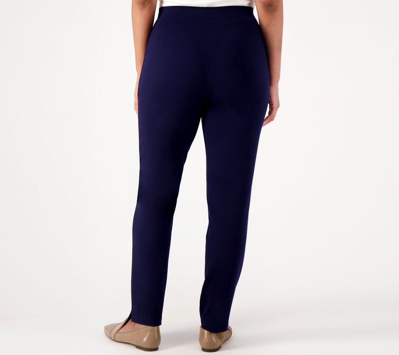 Susan Graver Everyday Reg Supreme Knit Slim Leg Pull On Pants — View 4