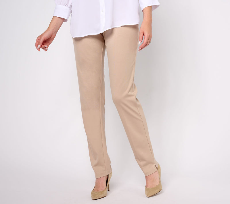 Susan Graver Everyday Reg Supreme Knit Slim Leg Pull On Pants — View 14