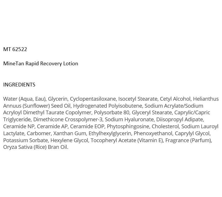 MineTan Rapid Recovery Lotion — View 2