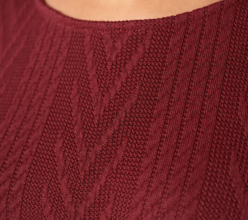 Susan Graver Regular Cable Sweater Knit Bateau Neck Dress — View 13