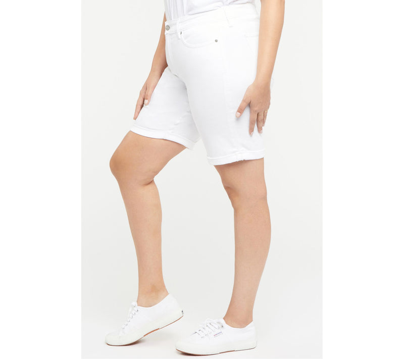 NYDJ 9" Ella Short with Rolled Cuffs in ColoredDenim — View 11