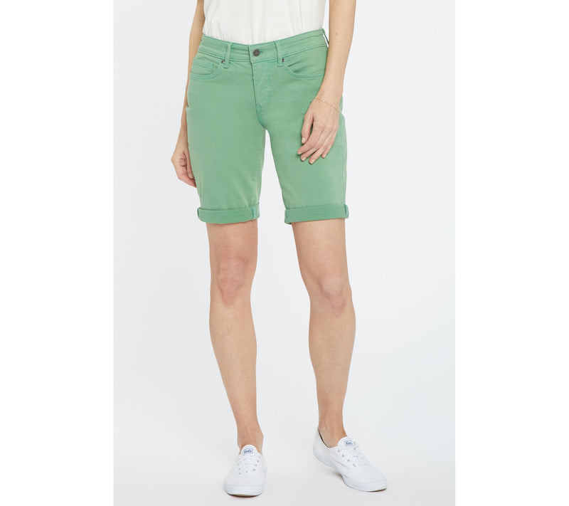 NYDJ 9" Ella Short with Rolled Cuffs in ColoredDenim — View 5
