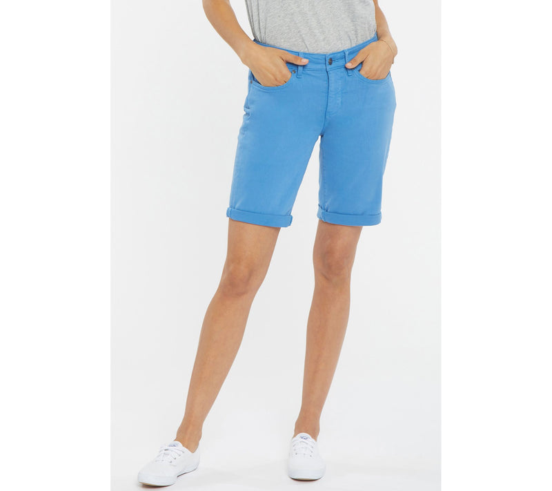 NYDJ 9" Ella Short with Rolled Cuffs in ColoredDenim — View 9