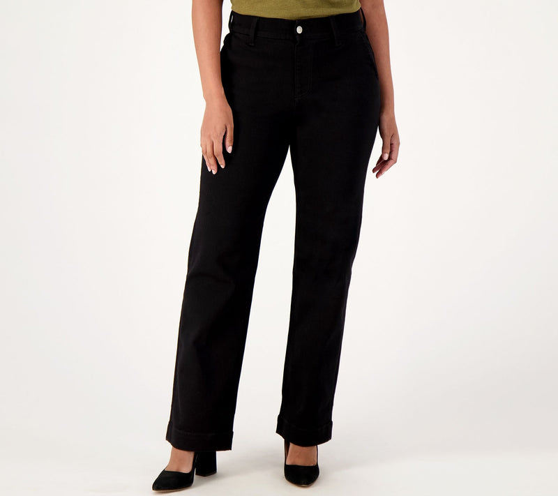 Denim & Co. Regular Easy Stretch Denim Straight Leg Trouser Jean — View 8