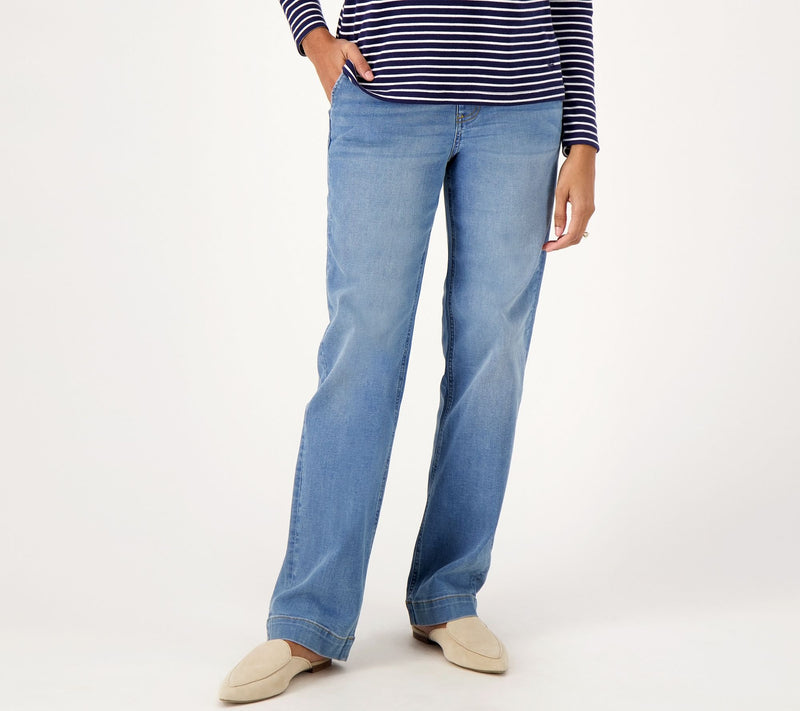 Denim & Co. Regular Easy Stretch Denim Straight Leg Trouser Jean — View 18