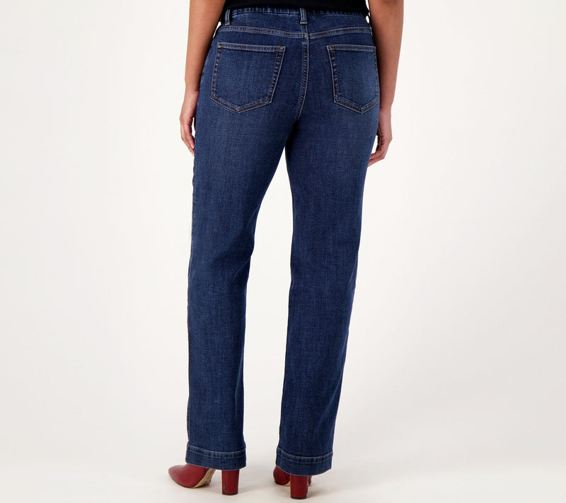 Denim & Co. Regular Easy Stretch Denim Straight Leg Trouser Jean — View 13