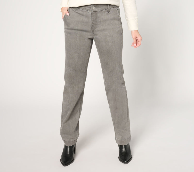 Denim & Co. Regular Easy Stretch Denim Straight Leg Trouser Jean — View 12