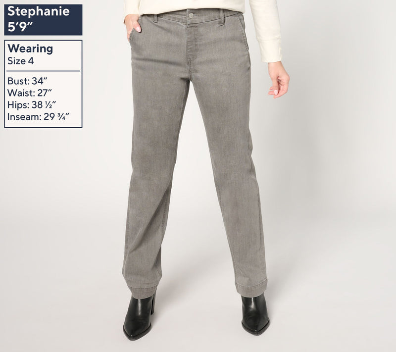 Denim & Co. Tall Easy Stretch Denim Straight Leg Trouser Jean — View 13
