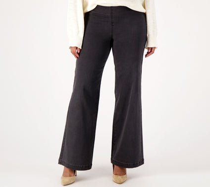 NYDJ Sculpt Her Denim Pull-On Teresa Wide-Leg Jeans- Sierra