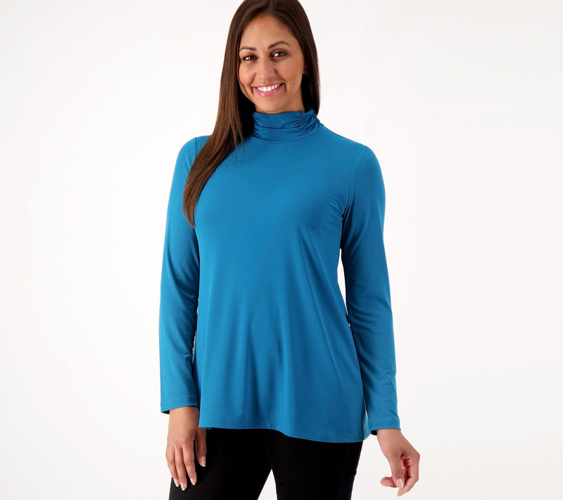 Susan Graver Modern Essentials Reg Liquid Knit A-Line Tunic — View 3
