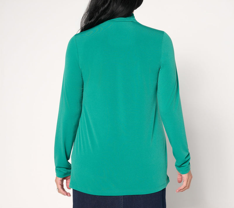 Susan Graver Modern Essentials Pet Liquid Knit A-Line Tunic — View 20