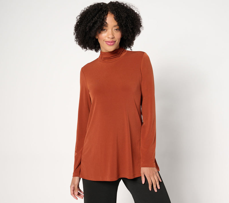 Susan Graver Modern Essentials Pet Liquid Knit A-Line Tunic — View 9
