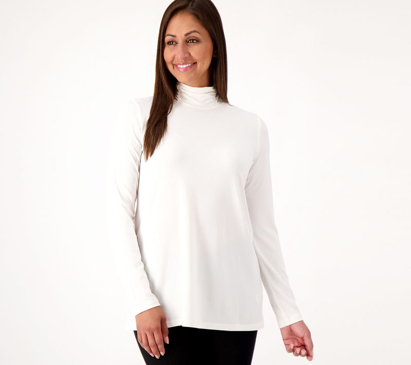 Susan Graver Modern Essentials Pet Liquid Knit A-Line Tunic — View 15
