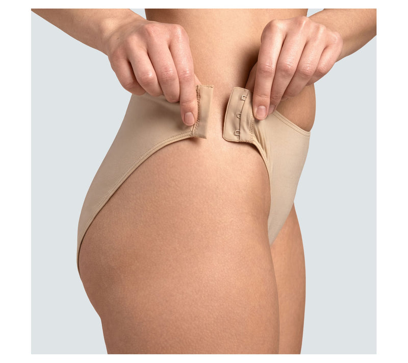 Slick Chicks Adaptive High Waisted Brief Underwear - Beige — View 3
