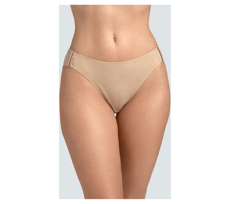Slick Chicks Adaptive High Waisted Brief Underwear - Beige — View 4
