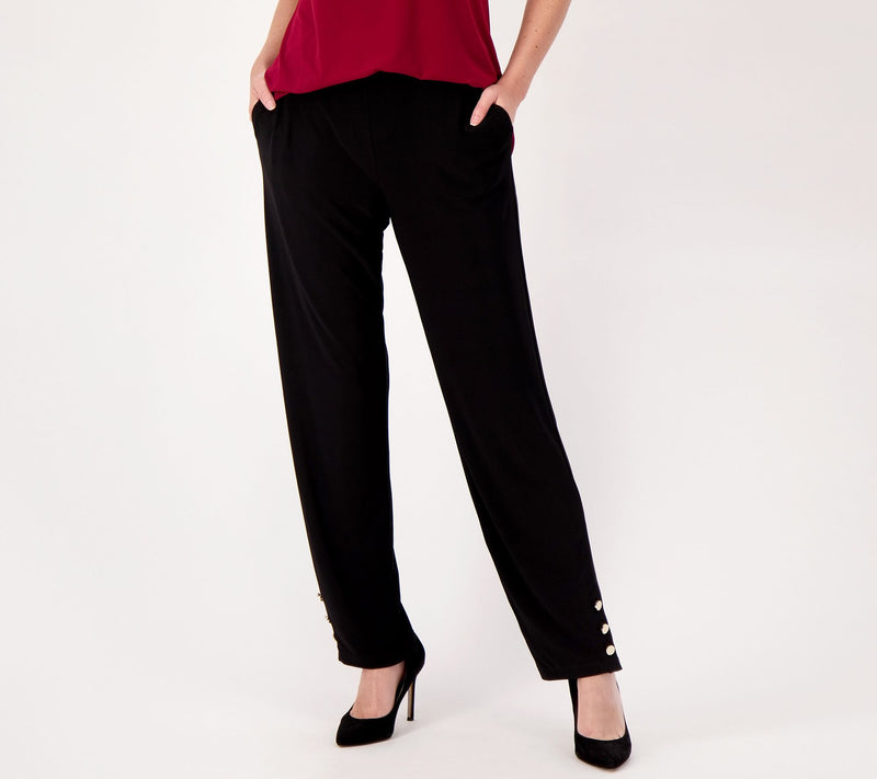 Dennis Basso Regular Italia Knit Straight Leg Pants — View 7