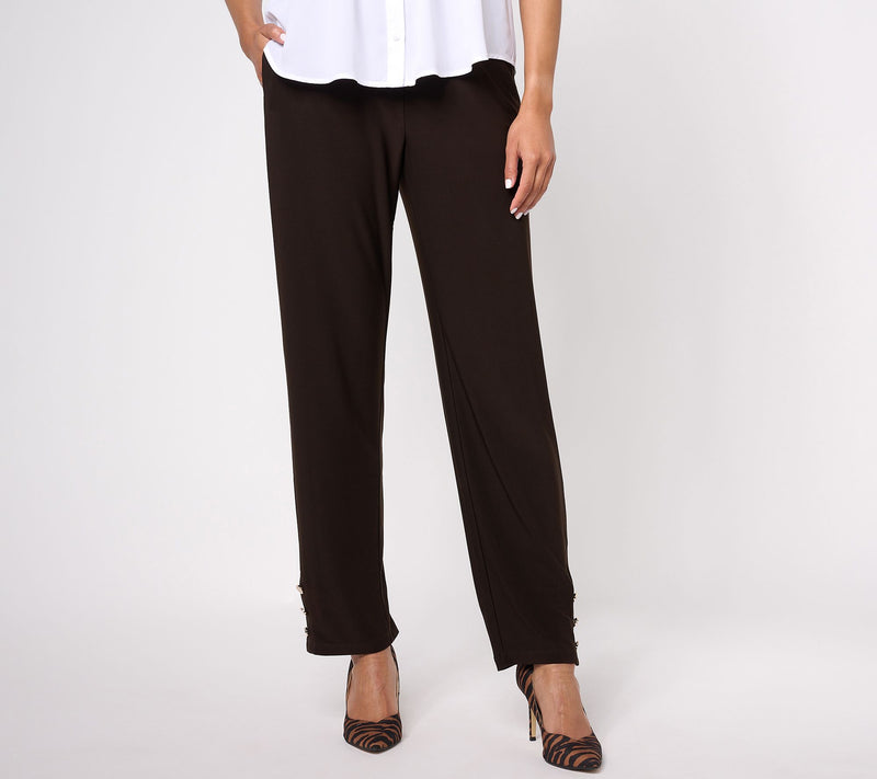 Dennis Basso Regular Italia Knit Straight Leg Pants — View 9