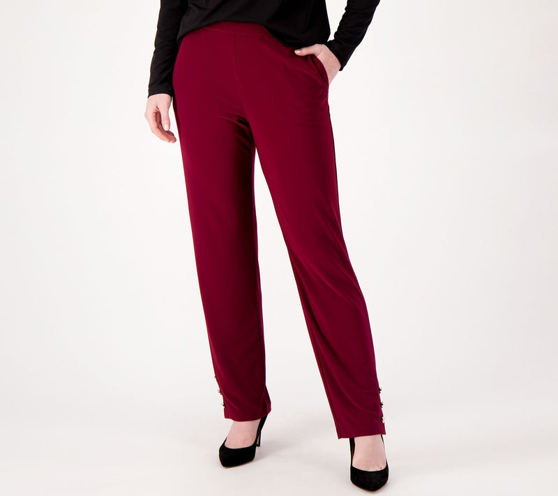 Dennis Basso Regular Italia Knit Straight Leg Pants — View 3