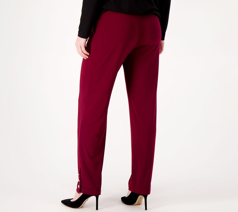 Dennis Basso Regular Italia Knit Straight Leg Pants — View 10