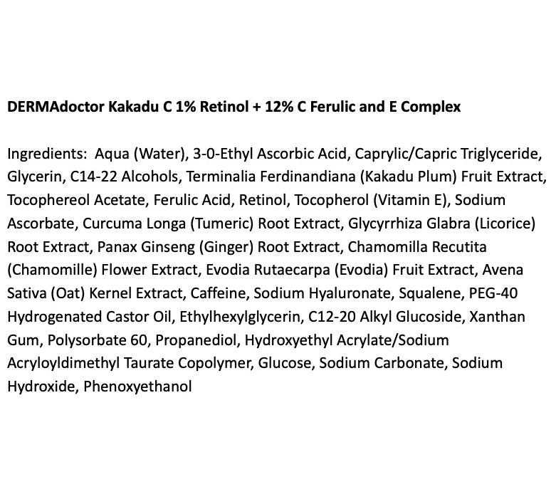 DERMAdoctor Kakadu C 1% Retinol + 12% C Ferulicand E Complex — View 2