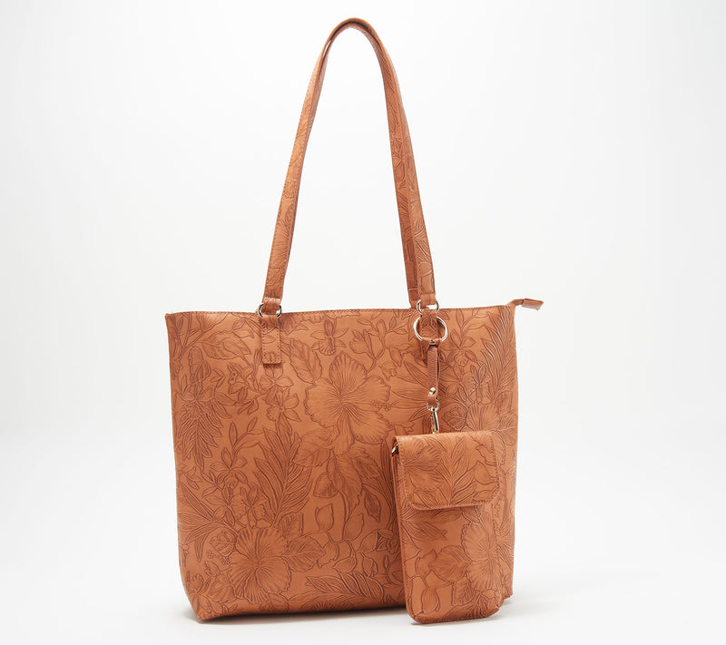Save the Girls Floral Tote_with Touchscreen Crossbody — Main view