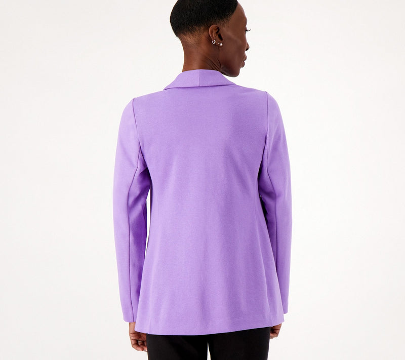 Susan Graver Weekend Regular Marina Knit Blazer — View 16