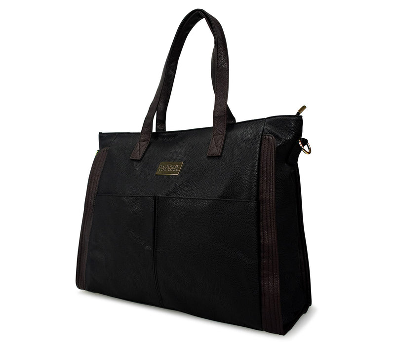 Badgley Mischka Vegan Leather Women's Travel Tote - Black — View 4