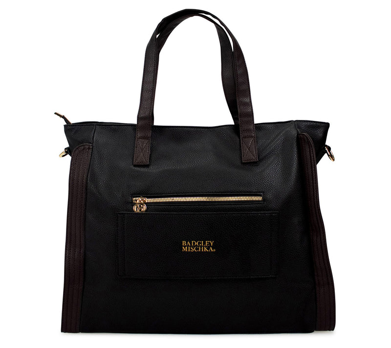 Badgley Mischka Vegan Leather Women's Travel Tote - Black — View 7