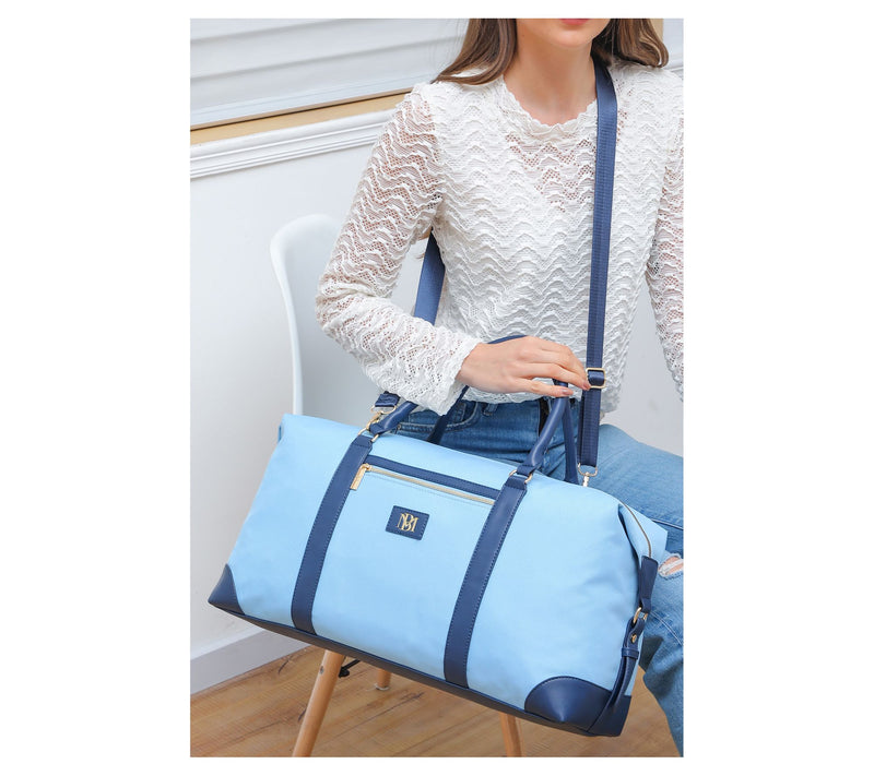 Badgley Mischka Barbara Tote Weekender - Light Blue — View 7