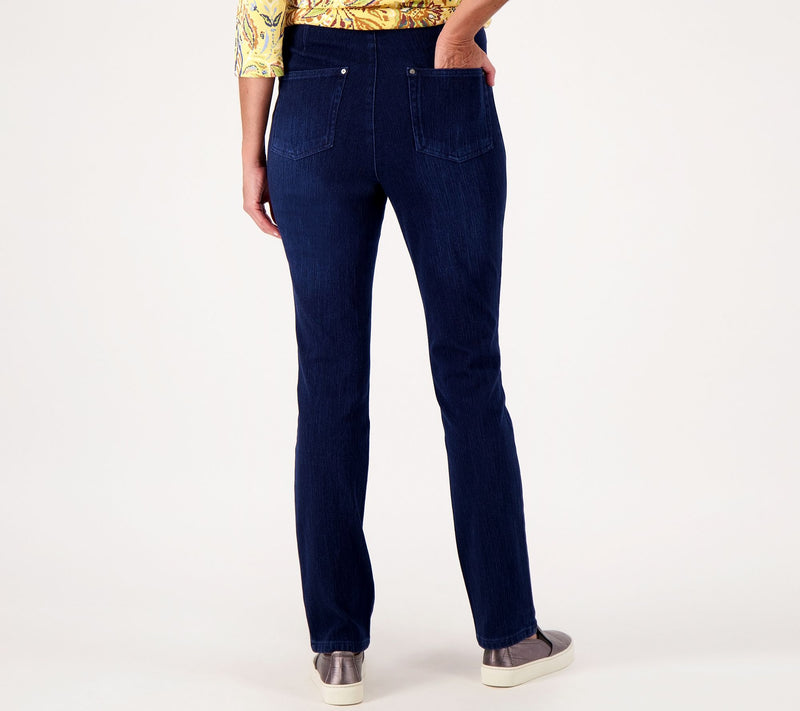Belle by Kim Gravel Reg Flexibelle Slim Straight-Leg — View 10