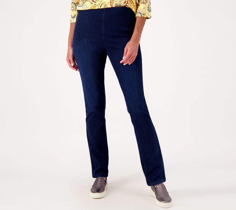 Belle by Kim Gravel Reg Flexibelle Slim Straight-Leg — View 3