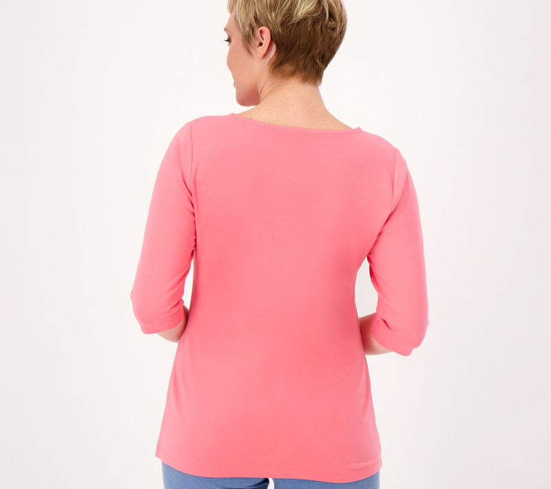 Denim & Co. Essentials Favorite Jersey Set of Two Knit Tops — View 12