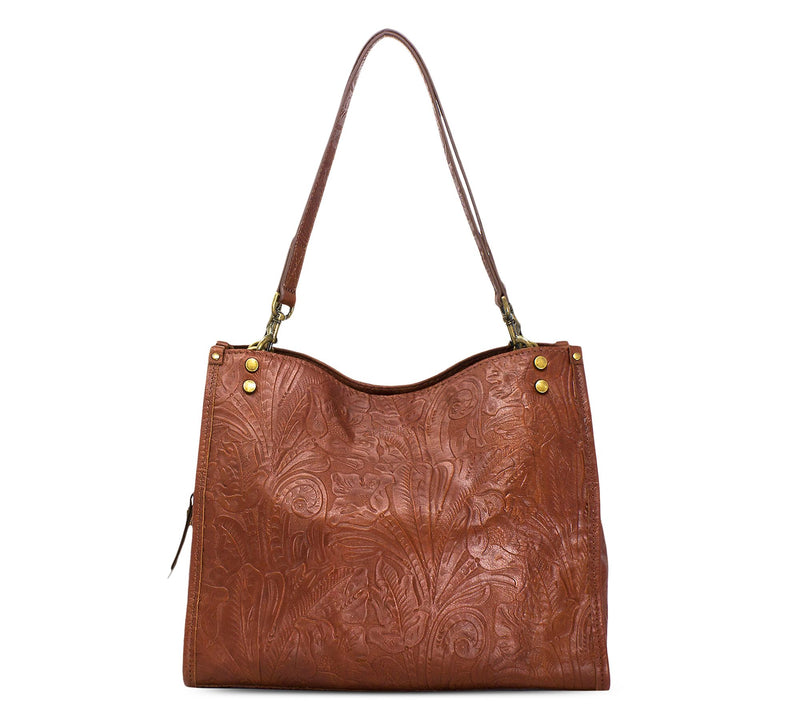 American Leather Co. Lenox Triple Entry Leather Satchel — View 17
