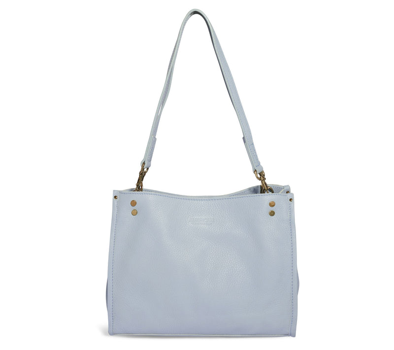 American Leather Co. Lenox Triple Entry Leather Satchel — View 83