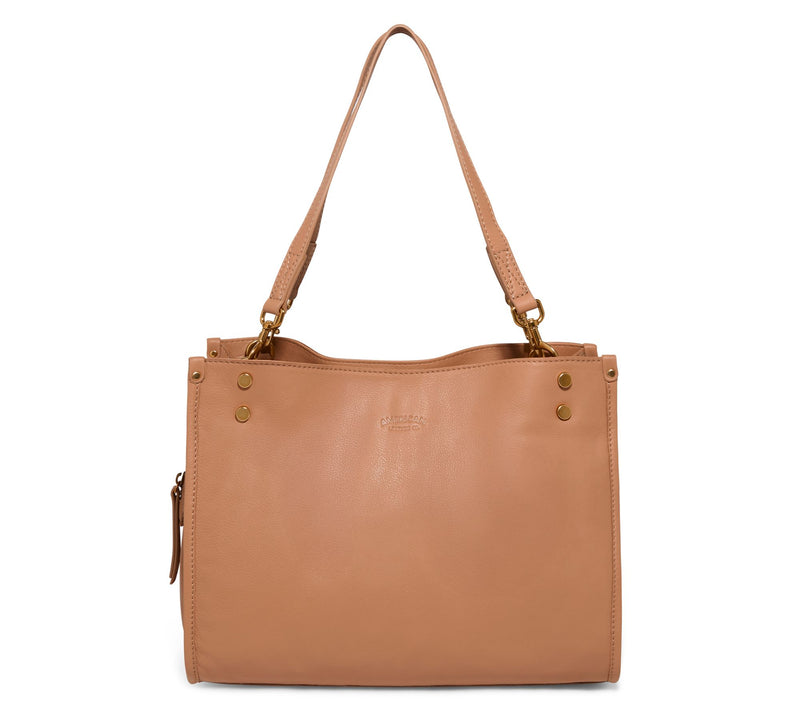 American Leather Co. Lenox Triple Entry Leather Satchel — View 89