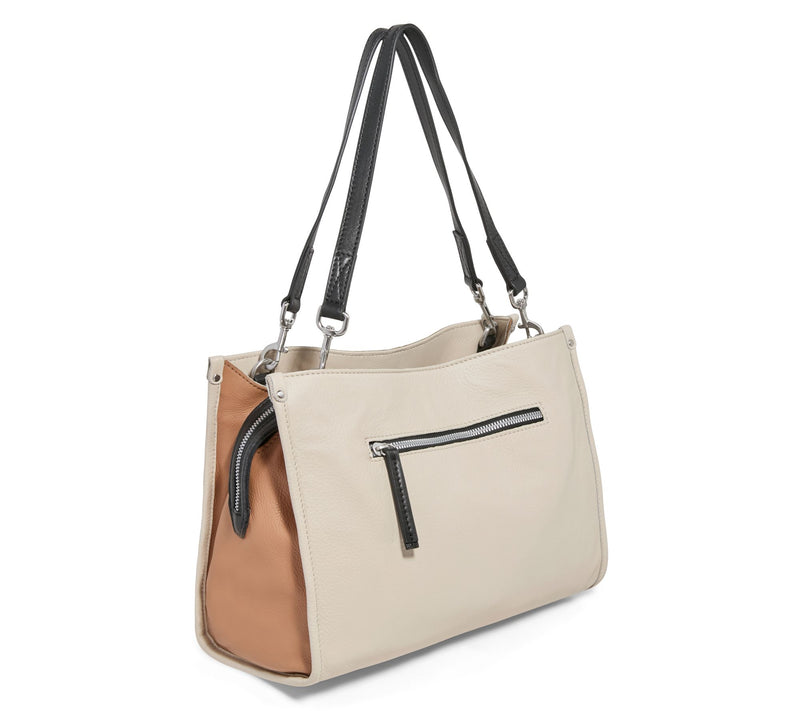 American Leather Co. Lenox Triple Entry Leather Satchel — View 106