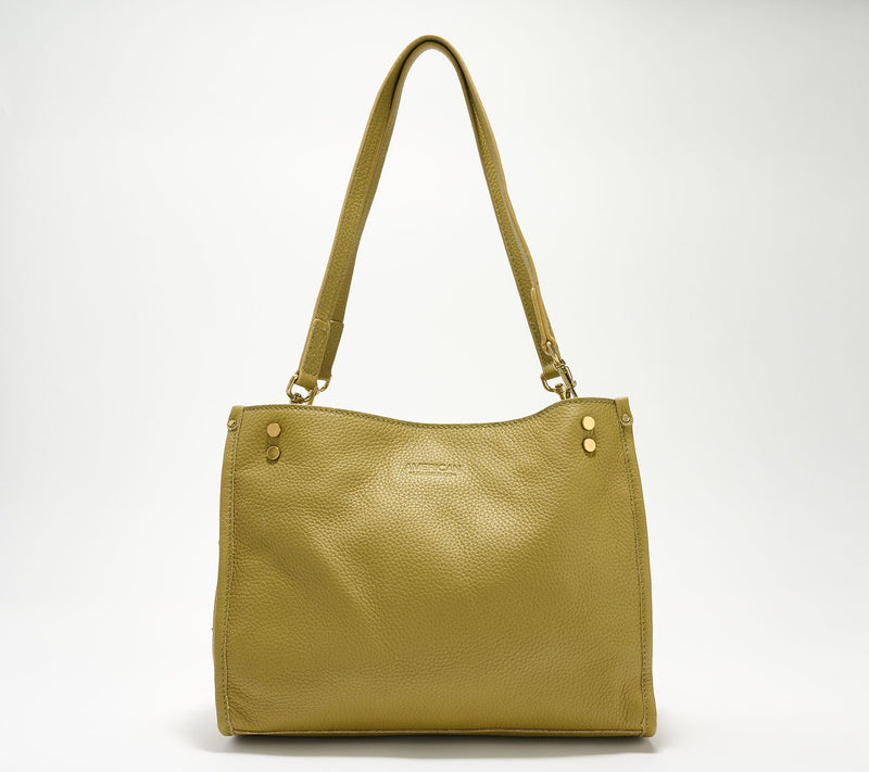 American Leather Co. Lenox Triple Entry Leather Satchel — View 65