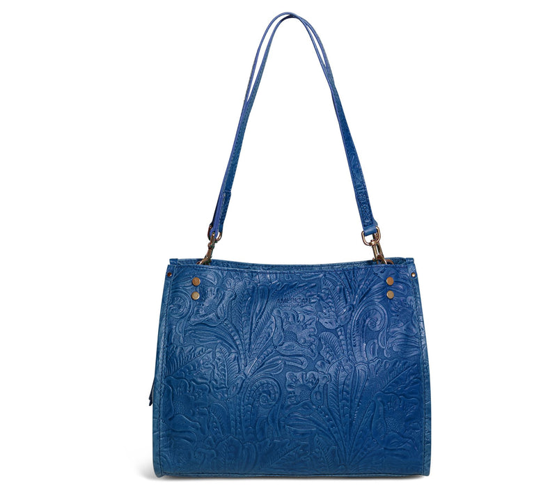 American Leather Co. Lenox Triple Entry Leather Satchel — View 75