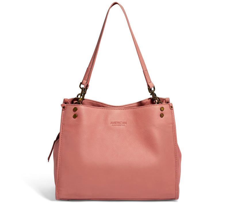 American Leather Co. Lenox Triple Entry Leather Satchel — View 23