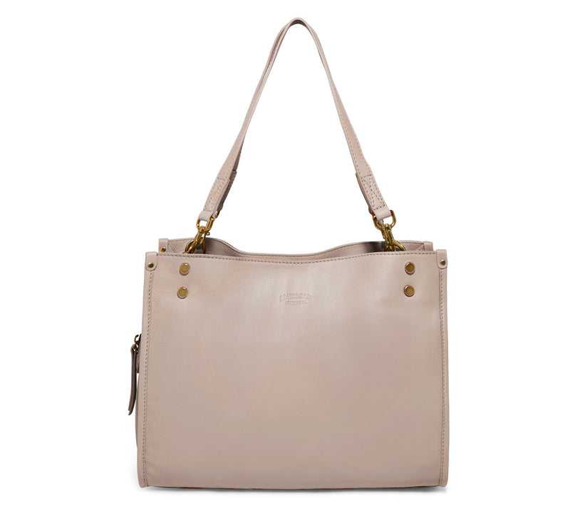 American Leather Co. Lenox Triple Entry Leather Satchel — View 103