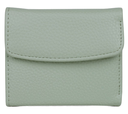 Julia Buxton Solid Vegan Faux Leather Mini Trif old Wallet