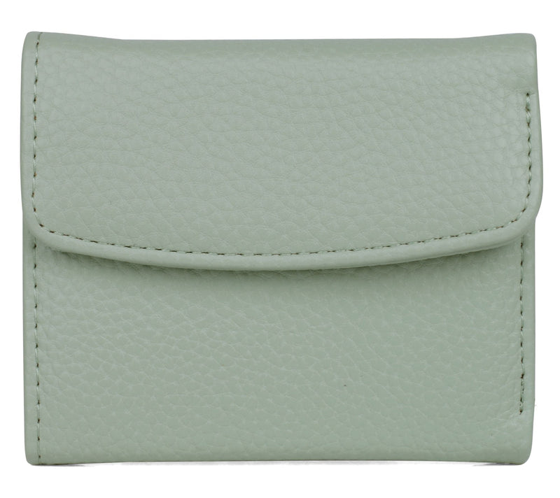 Julia Buxton Solid Vegan Faux Leather Mini Trif old Wallet — Main view