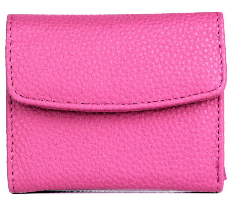 Julia Buxton Solid Vegan Faux Leather Mini Trif old Wallet — View 5