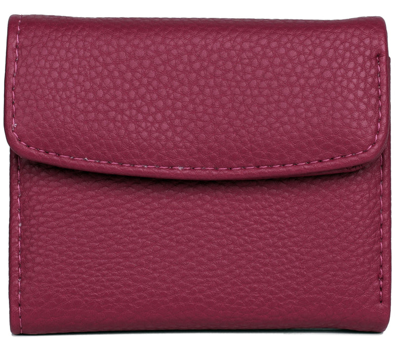 Julia Buxton Solid Vegan Faux Leather Mini Trif old Wallet — View 29