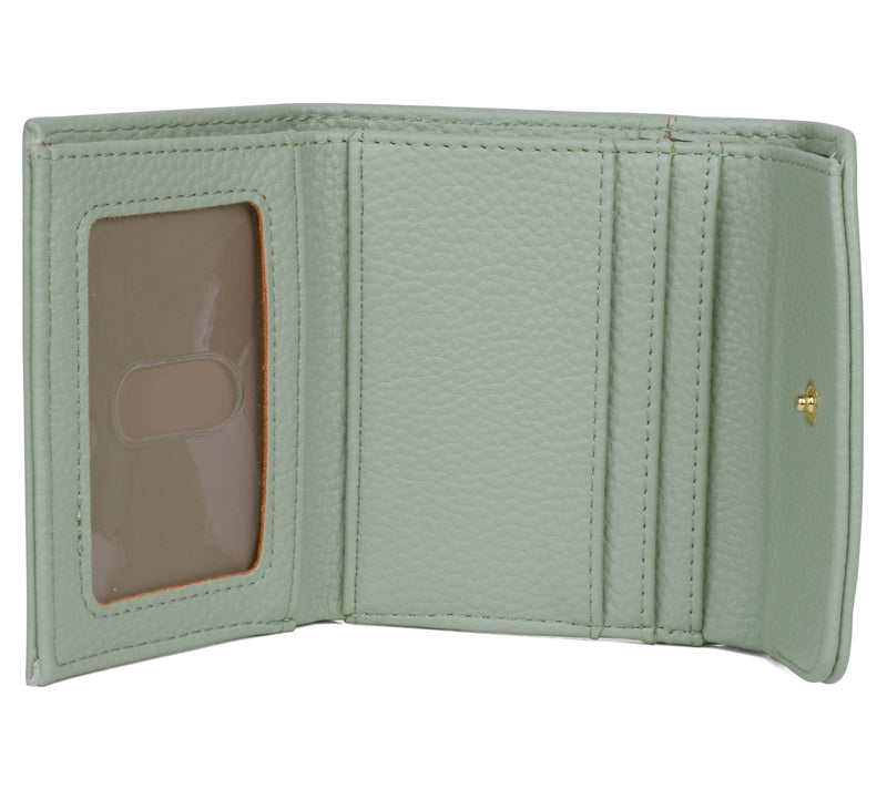 Julia Buxton Solid Vegan Faux Leather Mini Trif old Wallet — View 10