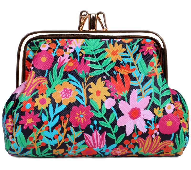 Julia Buxton Solid Vegan Faux Leather Triple Fr ame Wallet — View 24